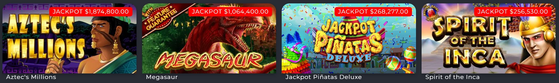 Progressive jackpot pokies at A Big Candy Casino